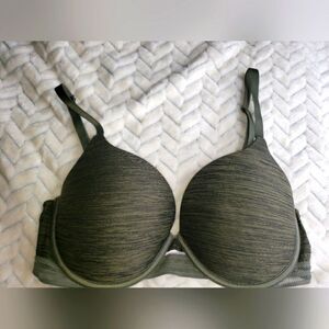 Victoria's Secret Uplift Semi Demi Bra,  sz 34DD, Army Green.